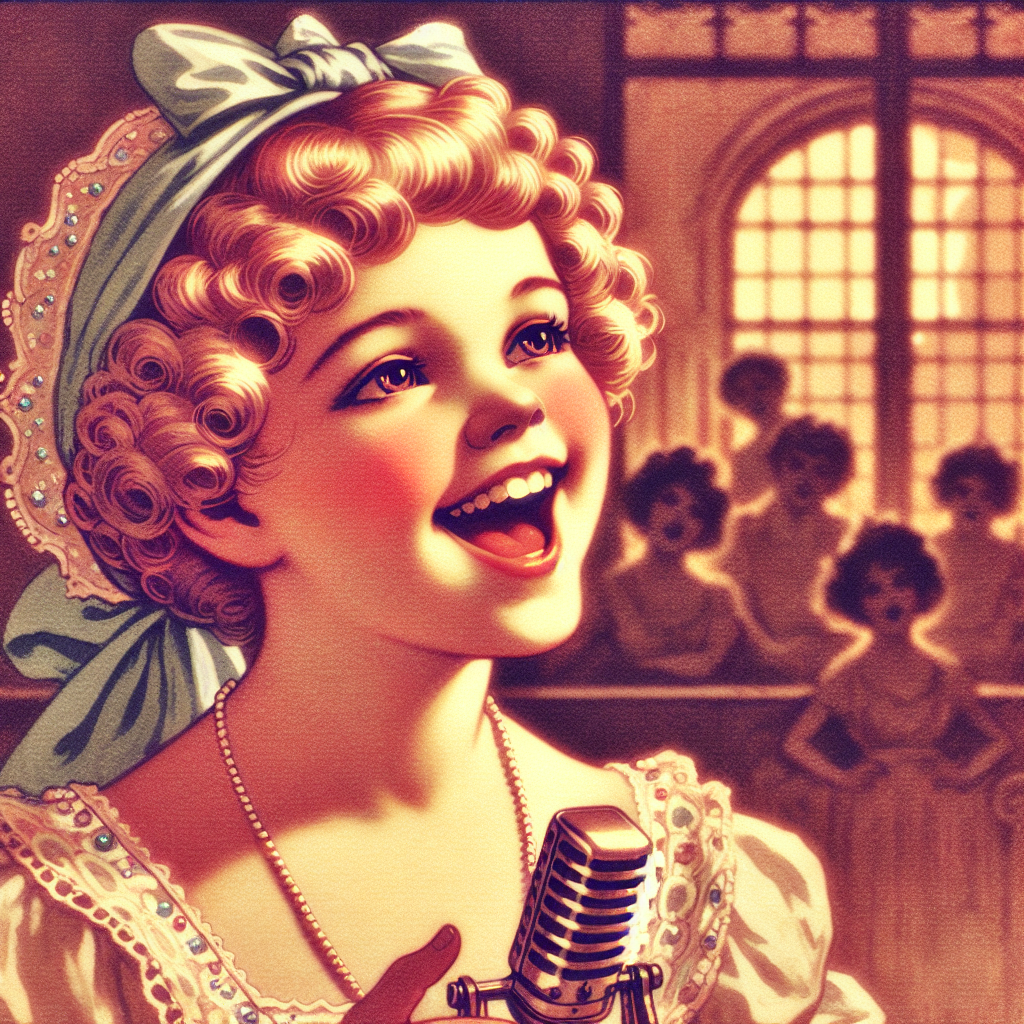 European, beautiful girl practicing vocals