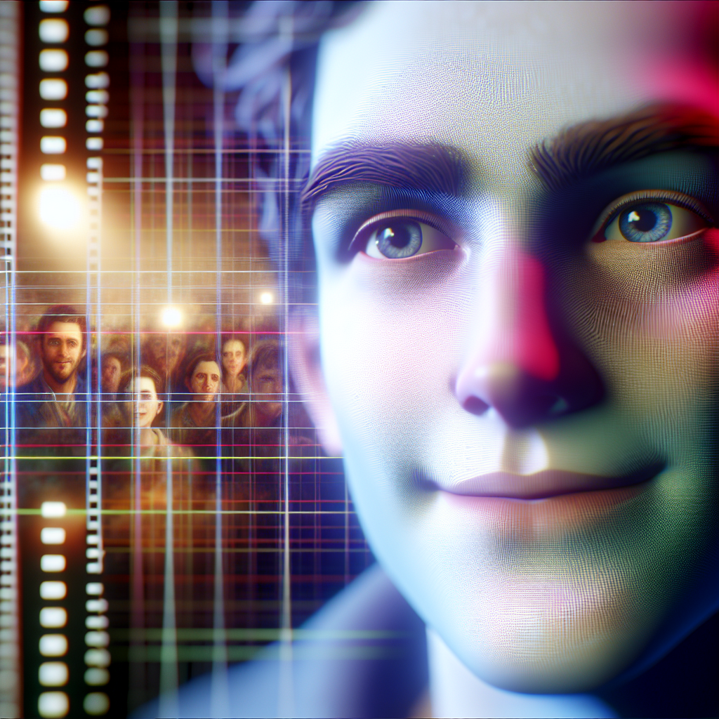 movie frame with a face