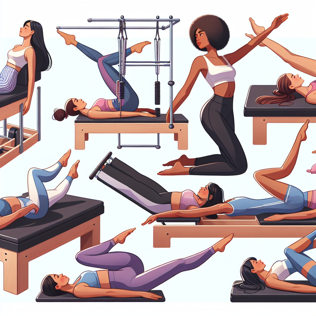 девушки занимаются пилатесом