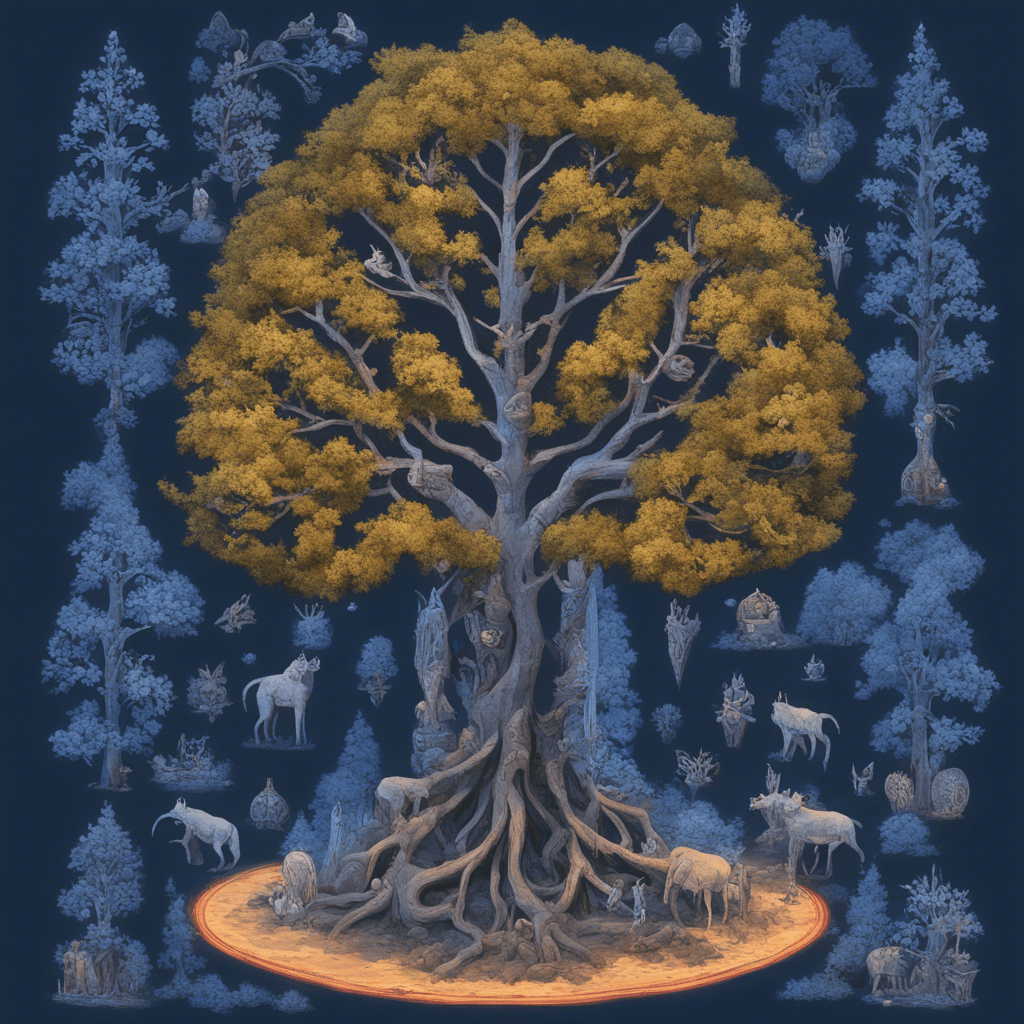 miracle tree with pagan Slavic ornaments