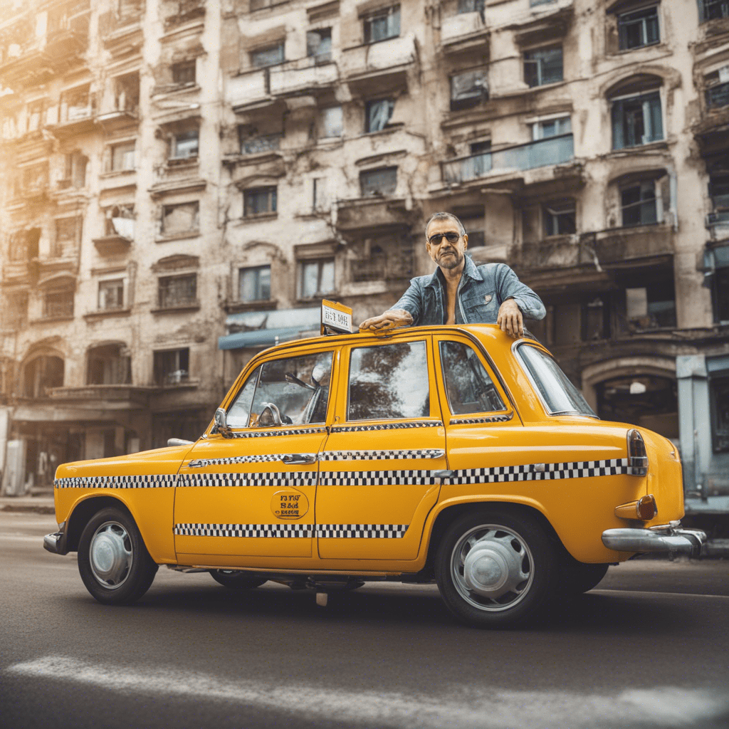 taxi driver on casual car