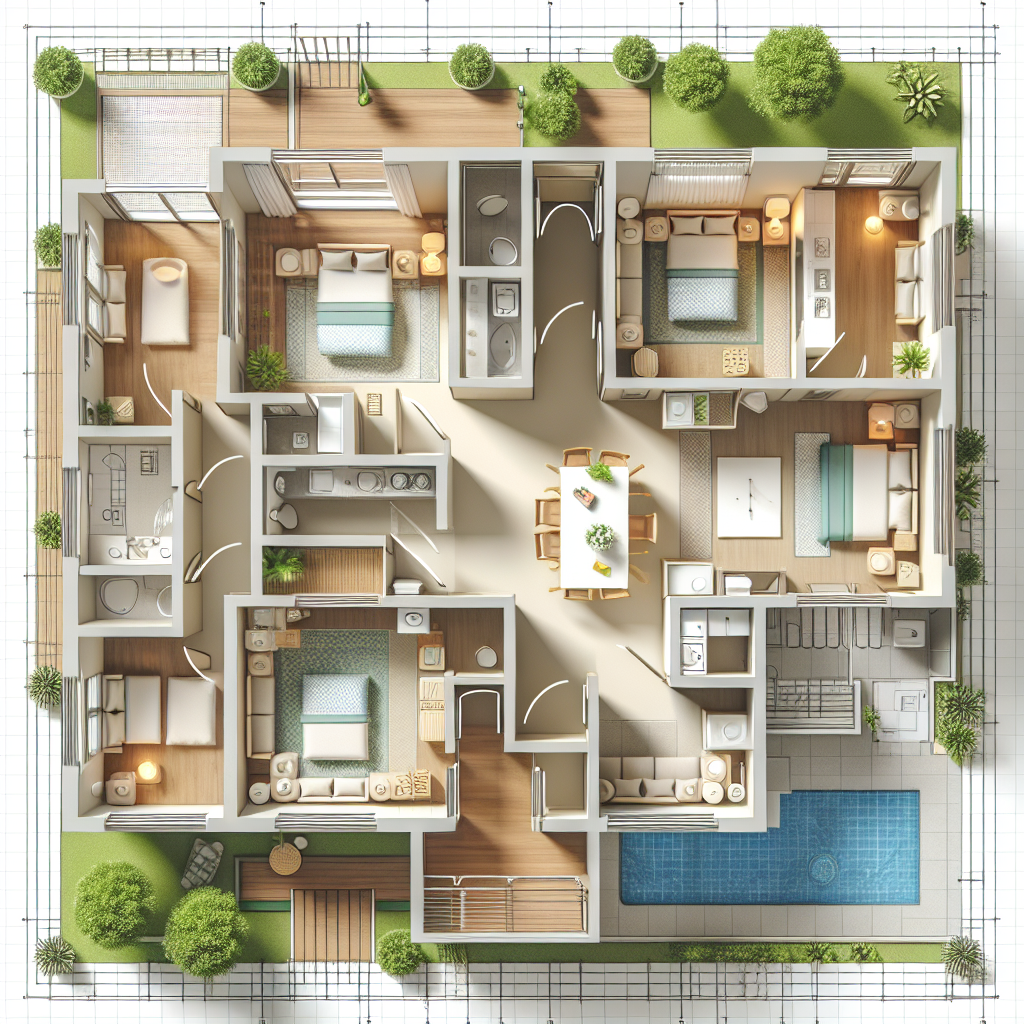 Составить план 3 комнатной квартиры