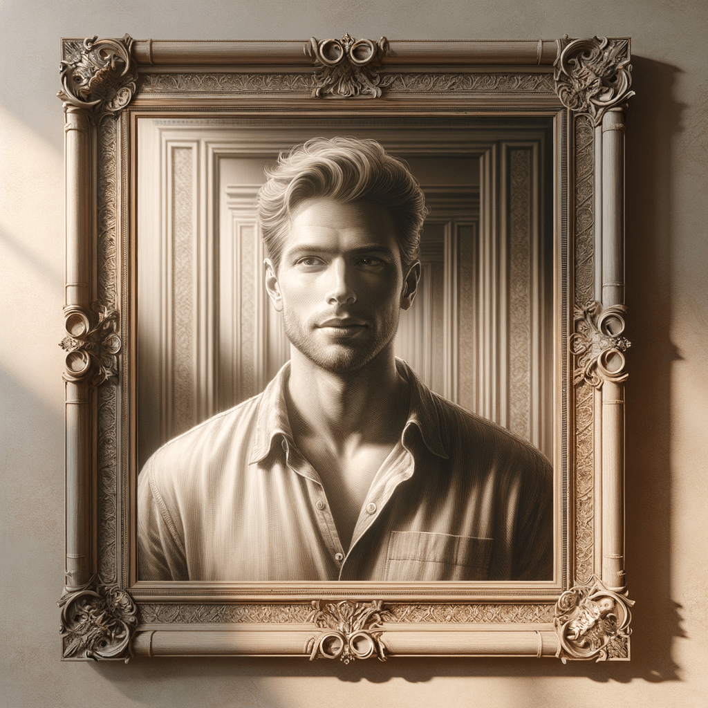 The reflection in the mirror of a white male The reflection in the mirror of a white male