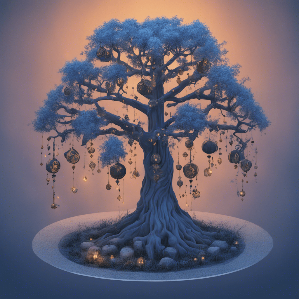 miracle tree with pagan Slavic ornaments