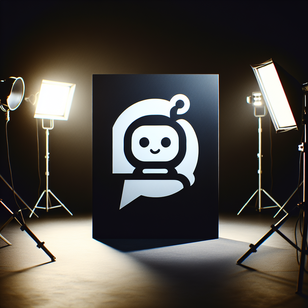 make me a logo with sans-serif font and a little image for company Omra that offers a product like chatbots for social media messengers with the colours #5622ed black background